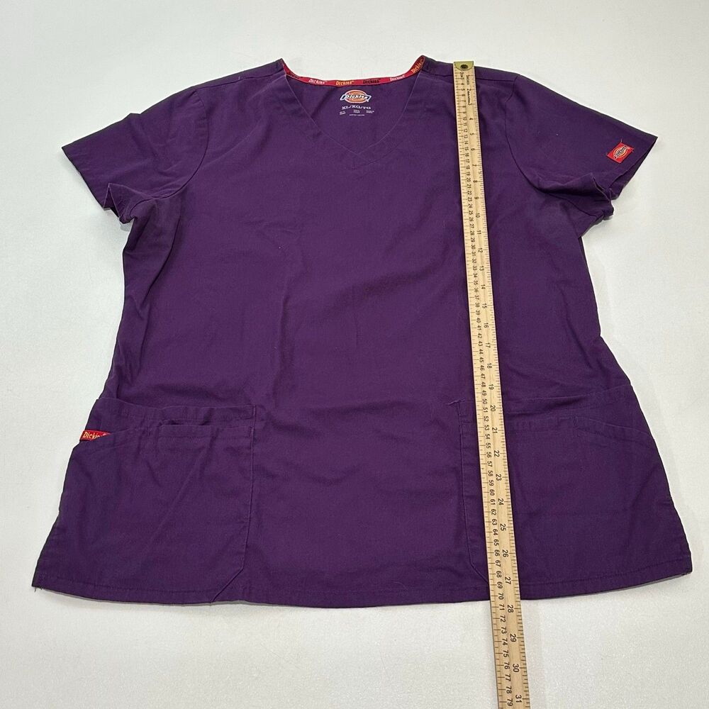 Dickies Men's Tee Purple Logo Crewneck Workwear Cotton Blend‎ Graphic, Size XL - Picture 3 of 4